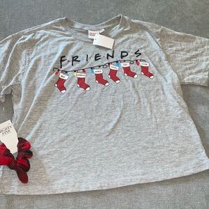 Mighty Fine Friends Christmas Pajama Top and Hair Accessory